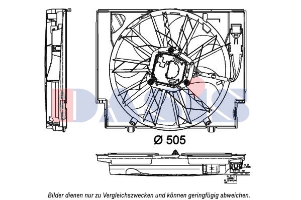 AKS DASIS Вентилятор, охлаждение двигателя 058082N